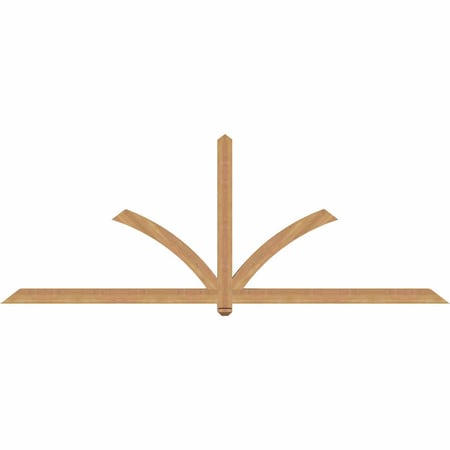 Ekena Millwork Redmond Smooth Timber Gable Bracket, Western Red Cedar, 108"W x 40"H x 3 1/2"D x 3 1/2"F, 9/12 Pitch GBW108X40X0404RED00SWR